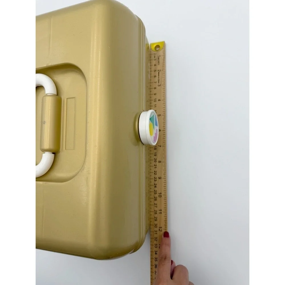 Vintage 90's Caboodles 2 Tier Makeup Travel Case Organizer Vanity Mirror Gold